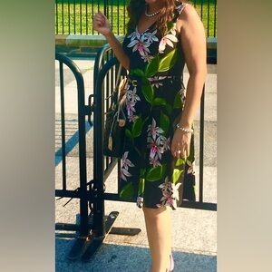 Floral Maxi Dress with Belt size 4